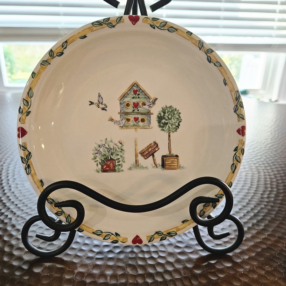 Thomson Pottery Birdhouse 8" Salad Plate Farmhouse Cottagecore Replacement Worn